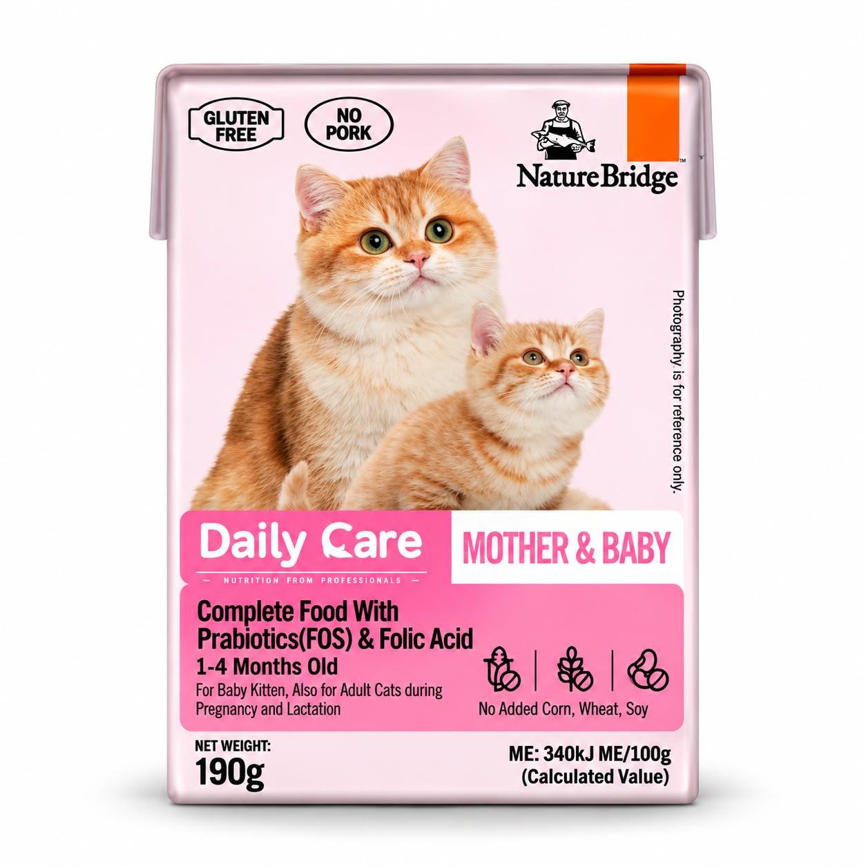 Nature Bridge Daily Care Mother & Baby Complete Food with Prebiotics (FOS) & Folic Acid - 190gm